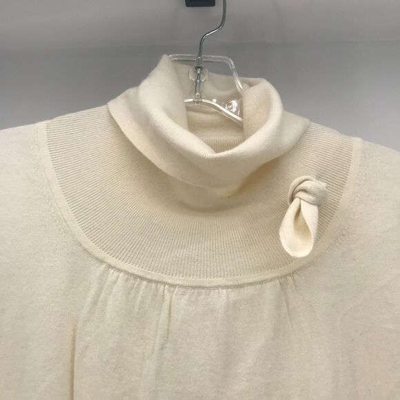 Banana Republic Sweater Womens Small Ivory Cotton Angora Cashmere Short Sleeve - Picture 4 of 10